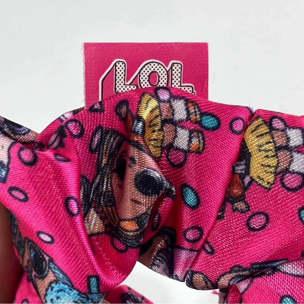 Baby Girl hair accessories lot scrunchie Bundle Lot of 9 and Pouch
